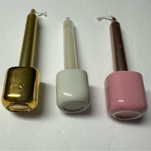 Other - Set of Three candles with ceramic holders